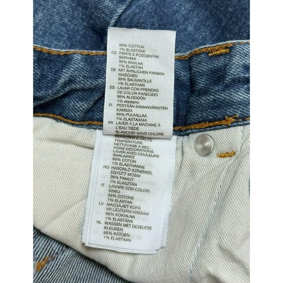 & Other Stories Paris Atelier High Waist Wide Leg Jeans Blue Medium Wash Size 26 - Picture 10 of 11